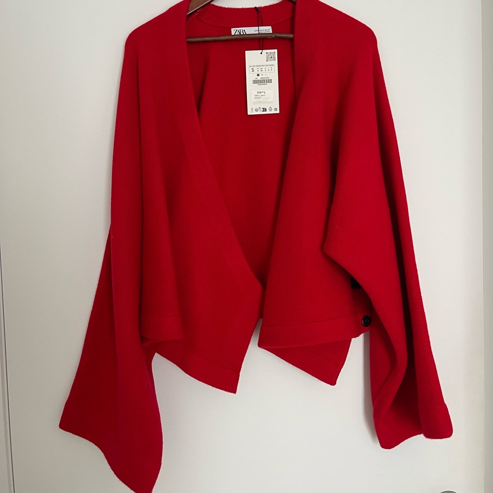 Zara Wool Kimono Coat - Picture 3 of 8
